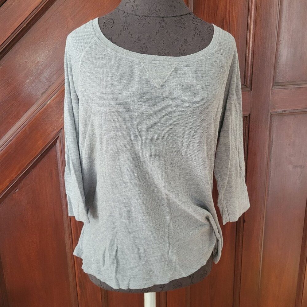 Calvin Klein Gray 3/4 Sleeve Womens Top Size XL